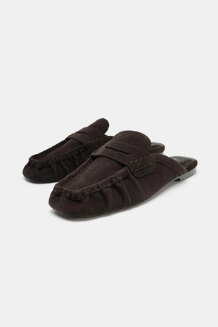 Кожаные мюли-лоферы- Заказать в России