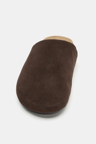 Кожаные мюли на плоской подошве- Заказать в России