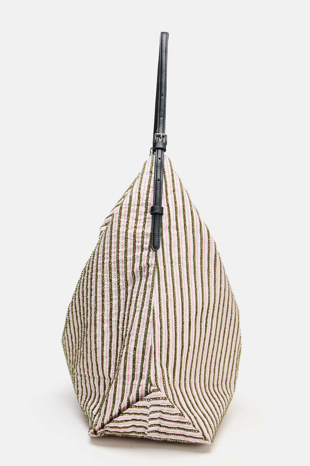 СУМКА-ШОПЕР С АППЛИКАЦИЯМИ И БЛЕСТКАМИ