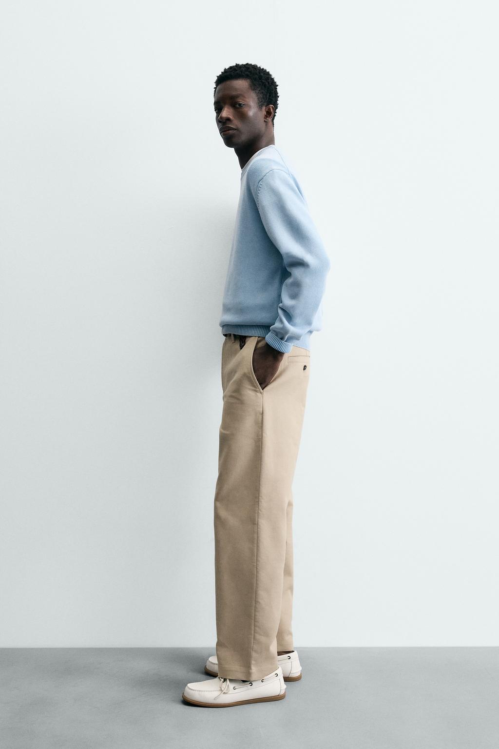 СВИТЕР ИЗ ХЛОПКА С ЭФФЕКТОМ ПОТЕРТОСТИ