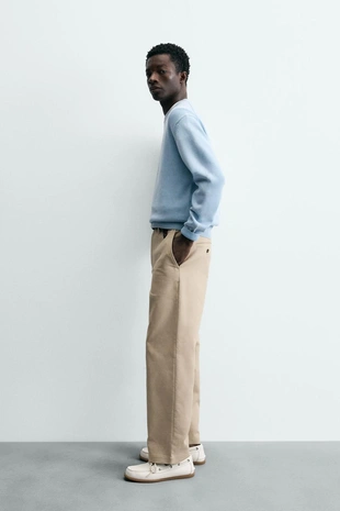 Свитер из хлопка с эффектом потертости- Заказать в России