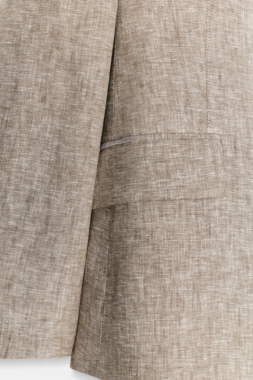 БЛЕЙЗЕР ИЗ 100% ЛЬНА С ПОДПЛЕЧНИКАМИ