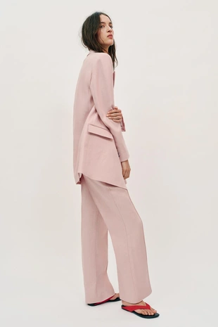 Двубортный блейзер из 100% льна- Заказать в России