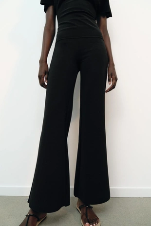 Широкие эластичные брюки- Заказать в России