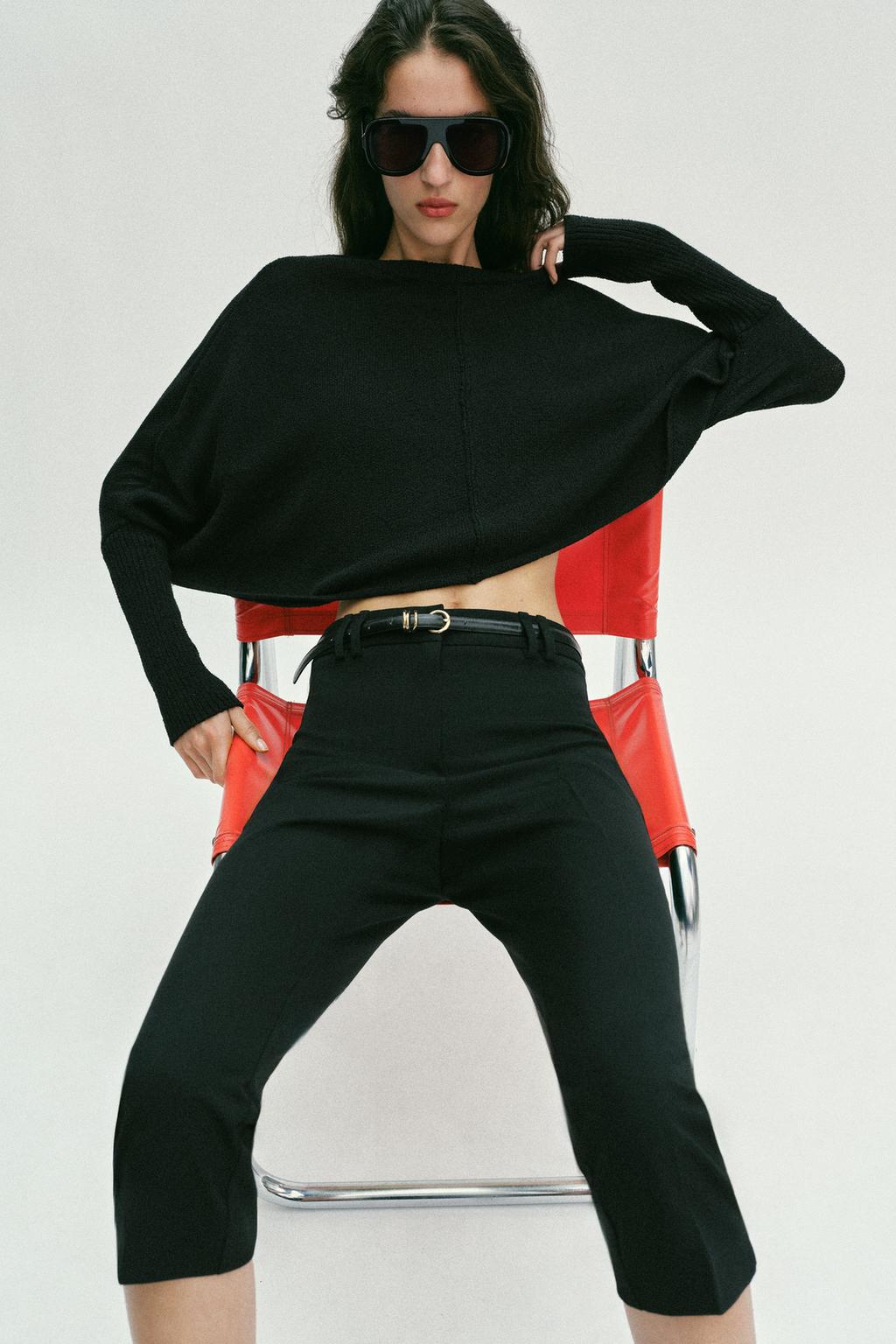 БРЮКИ КАПРИ С РЕМНЕМ