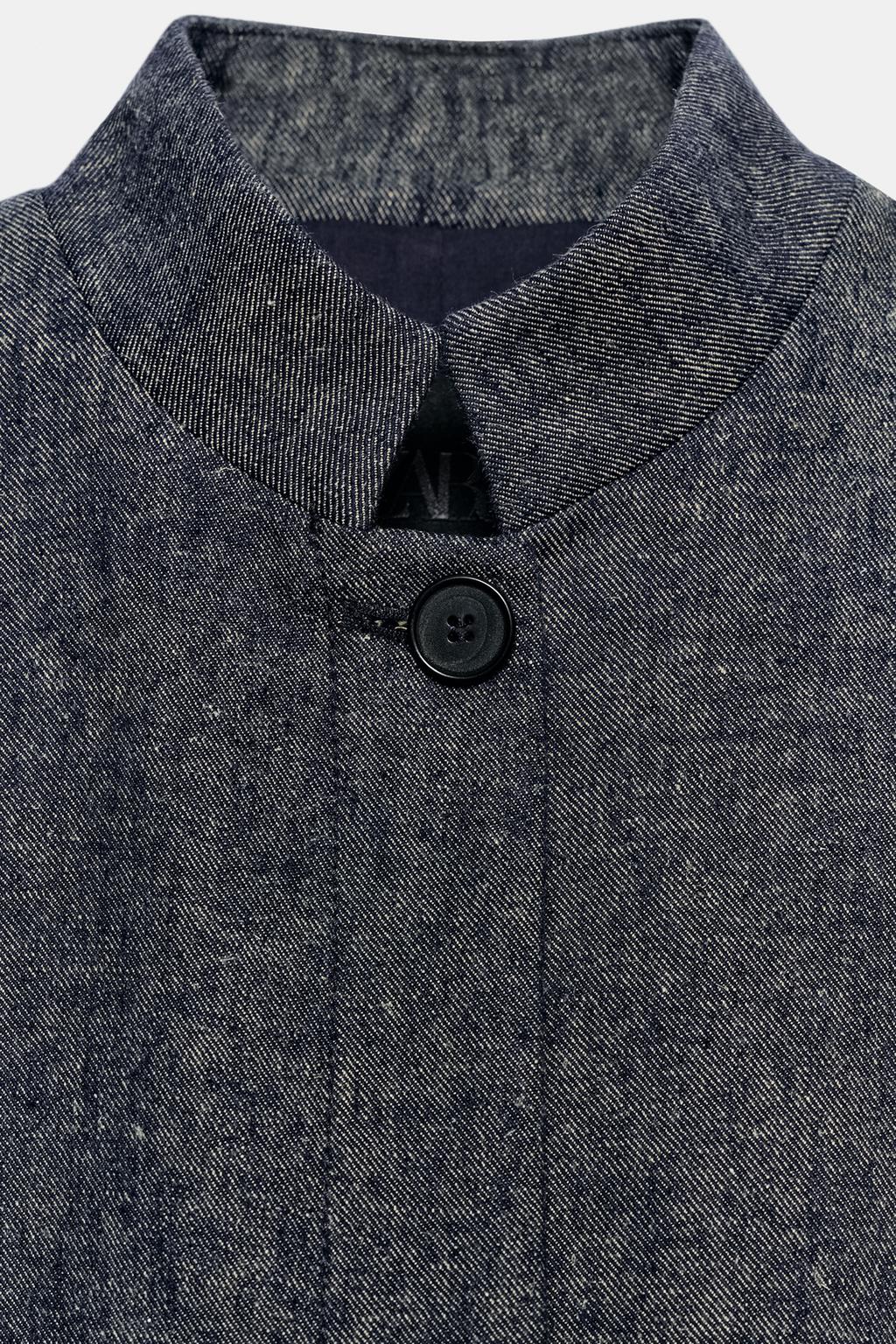 ЖАКЕТ С БАСКОЙ ИЗ СМЕСОВОГО ЛЬНА — коллекция Zara «ZW»