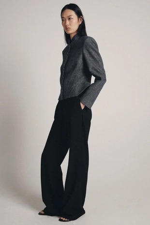 Жакет с баской из смесового льна — коллекция Zara «Zw»- Заказать в России