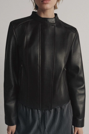 Куртка из коллекции zw limited edition из 100% кожи- Заказать в России