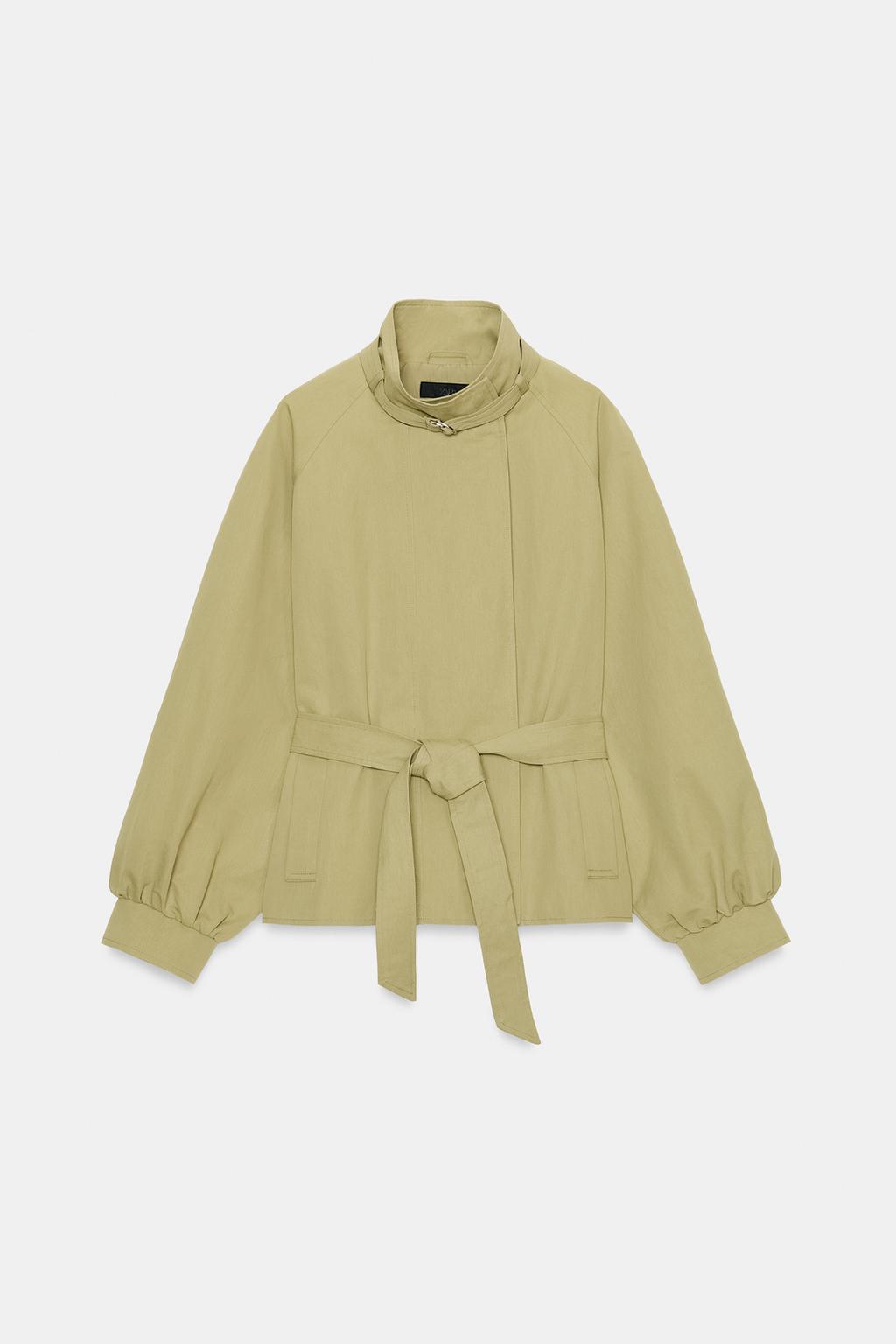 КУРТКА С ВОРОТНИКОМ-СТОЙКОЙ И РЕМНЕМ