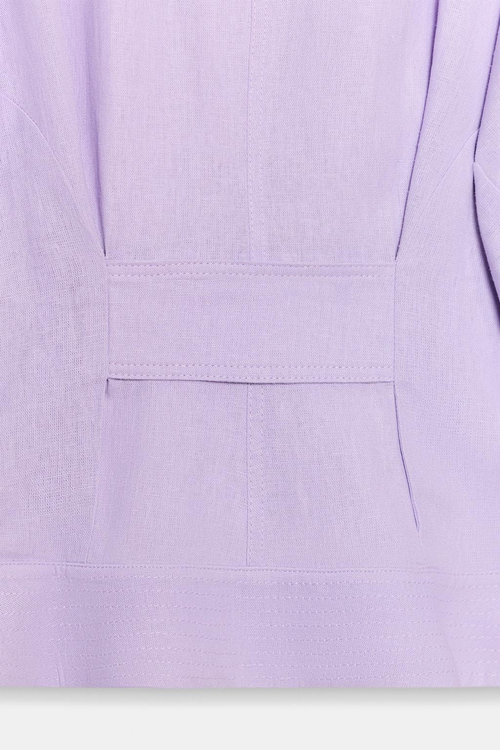 КУРТКА ИЗ ЛЬНА С ОБЪЕМНЫМИ РУКАВАМИ