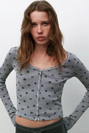 Куртка Pointelle с цветочным узором- Заказать в России