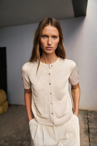 Кардиган с короткими рукавами- Заказать в России