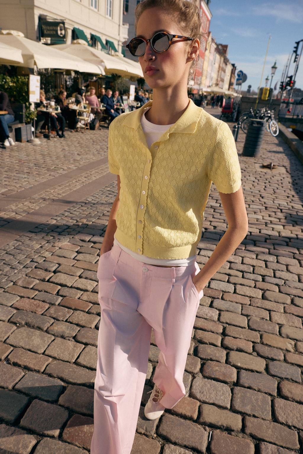 КАРДИГАН ПОЛО С КОРОТКИМ РУКАВОМ