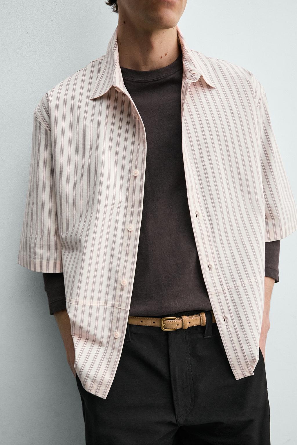 РУБАШКА СВОБОДНОГО КРОЯ В ПОЛОСКУ