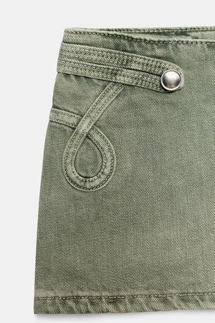 Мини-шорты с пуговицами- Заказать в России