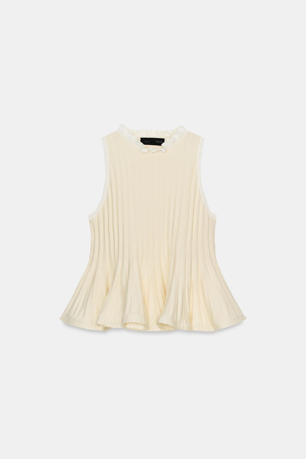 ТРИКОТАЖНЫЙ ТОП С БАСКОЙ