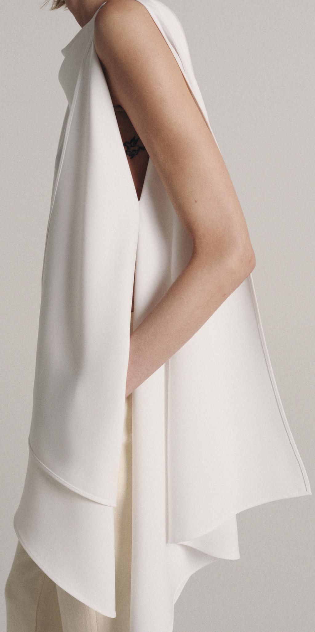 ТОП-НАКИДКА АСИММЕТРИЧНОГО КРОЯ — ZW COLLECTION