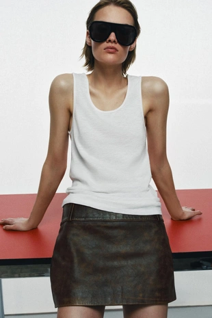 Топ с круглым вырезом- Заказать в России