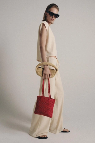 Топ в стиле рустик без рукавов