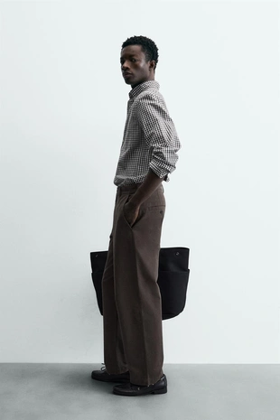 Рубашка классического кроя из хлопка