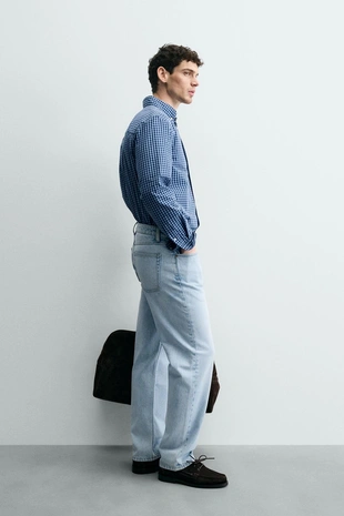 Рубашка Regular Fit из хлопка- Заказать в России