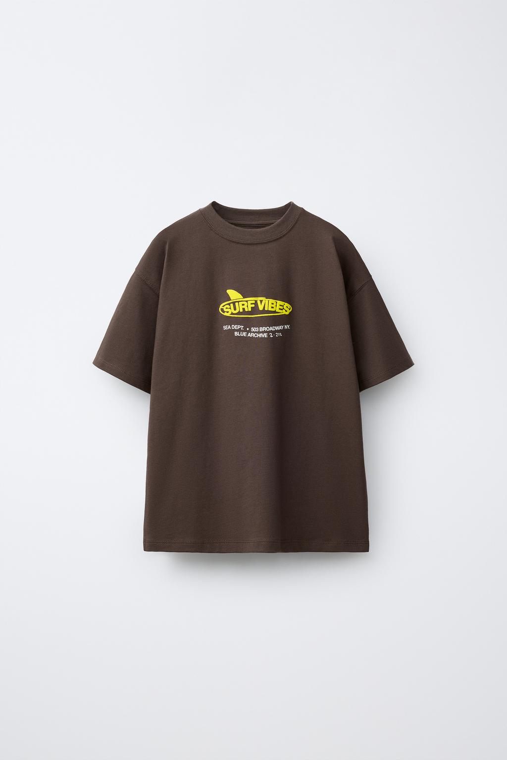 ФУТБОЛКА С РЕЛЬЕФНЫМ ПРИНТОМ SURF VIBES