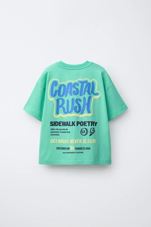 Футболка с рельефным принтом- Заказать в России