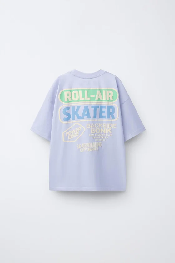ФУТБОЛКА С РЕЛЬЕФНЫМ ПРИНТОМ SKATE