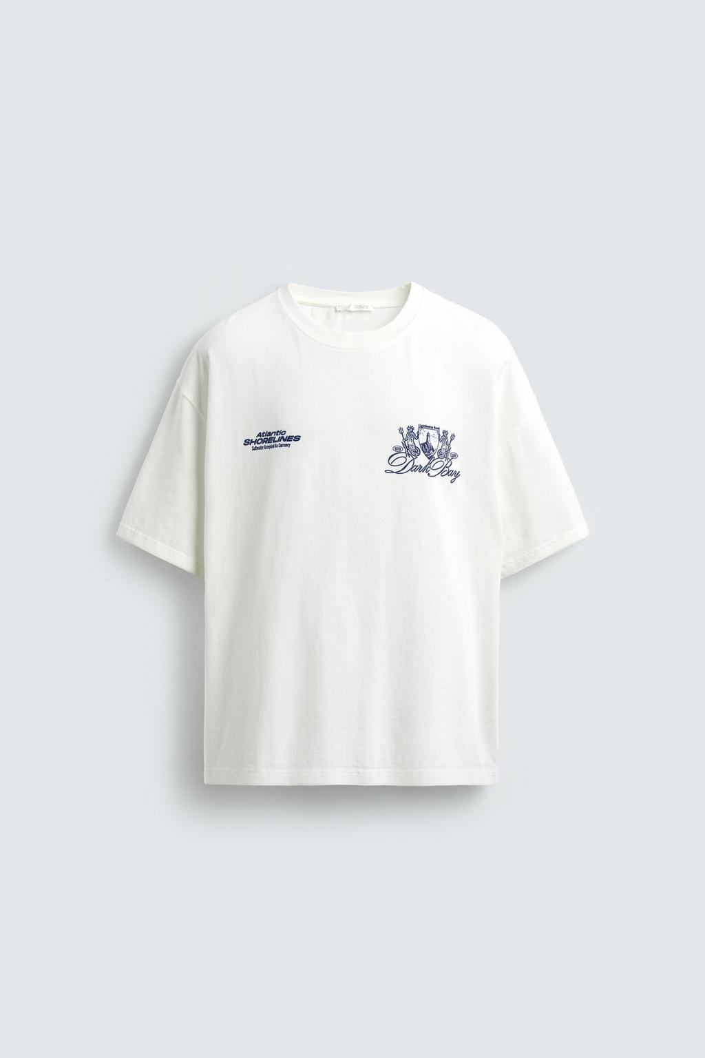 ФУТБОЛКА С КОНТРАСТНЫМ ПРИНТОМ