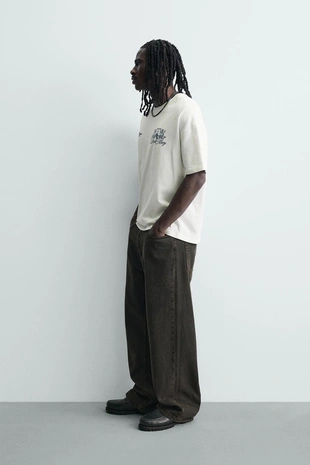 Футболка с контрастным принтом- Заказать в России