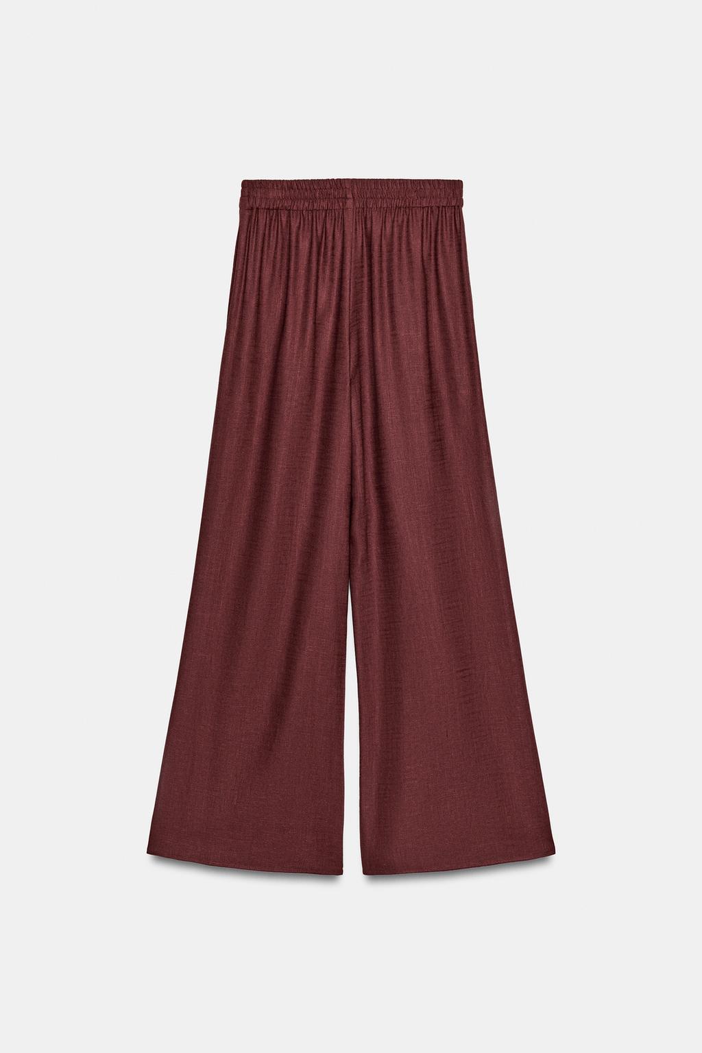 ШИРОКИЕ БРЮКИ ИЗ ЛЬНА В КОМПЛЕКТЕ