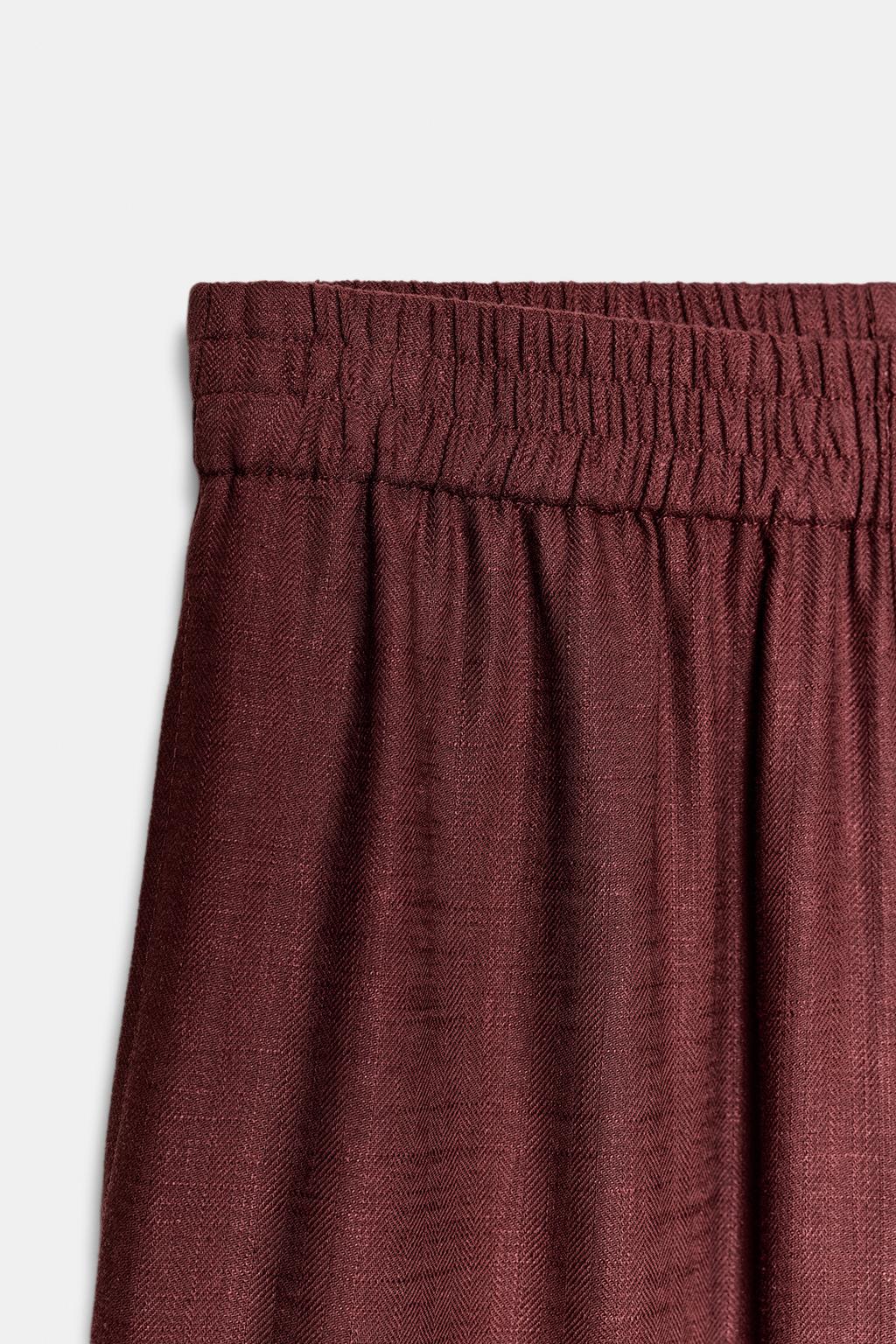 ШИРОКИЕ БРЮКИ ИЗ ЛЬНА В КОМПЛЕКТЕ