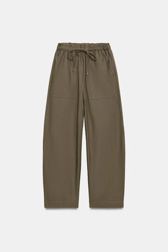 БРЮКИ TAPERED С ЭЛАСТИЧНЫМ ПОЯСОМ