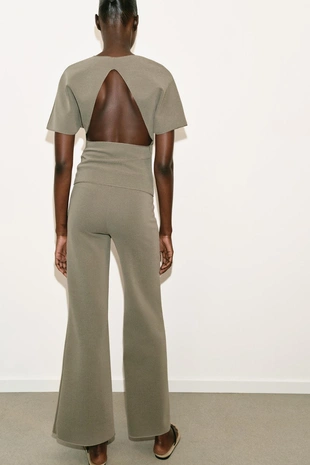 Эластичные брюки с широкими штанинами- Заказать в России