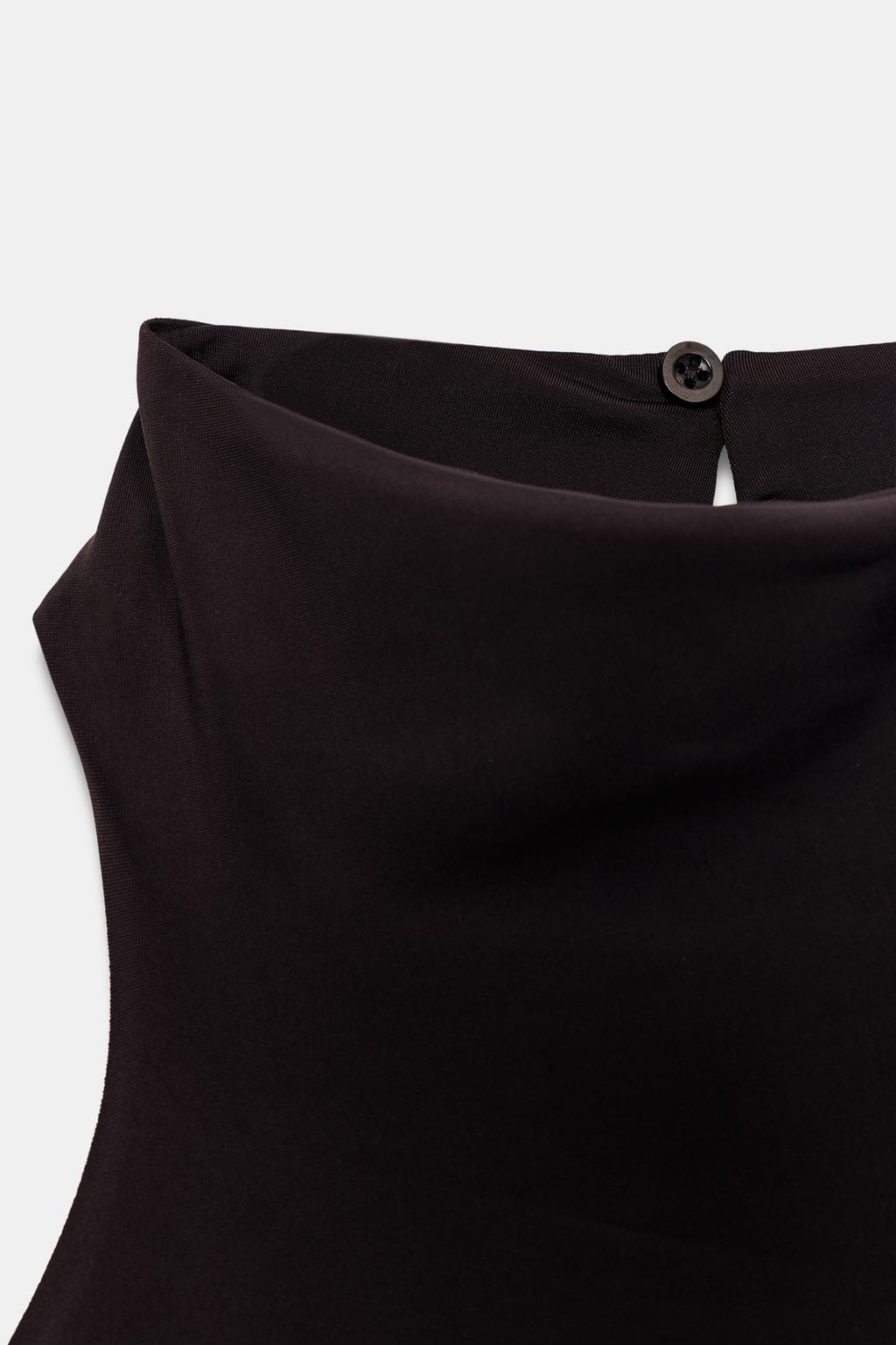 МИНИ-ПЛАТЬЕ ХАЛТЕР С КРУЖЕВОМ