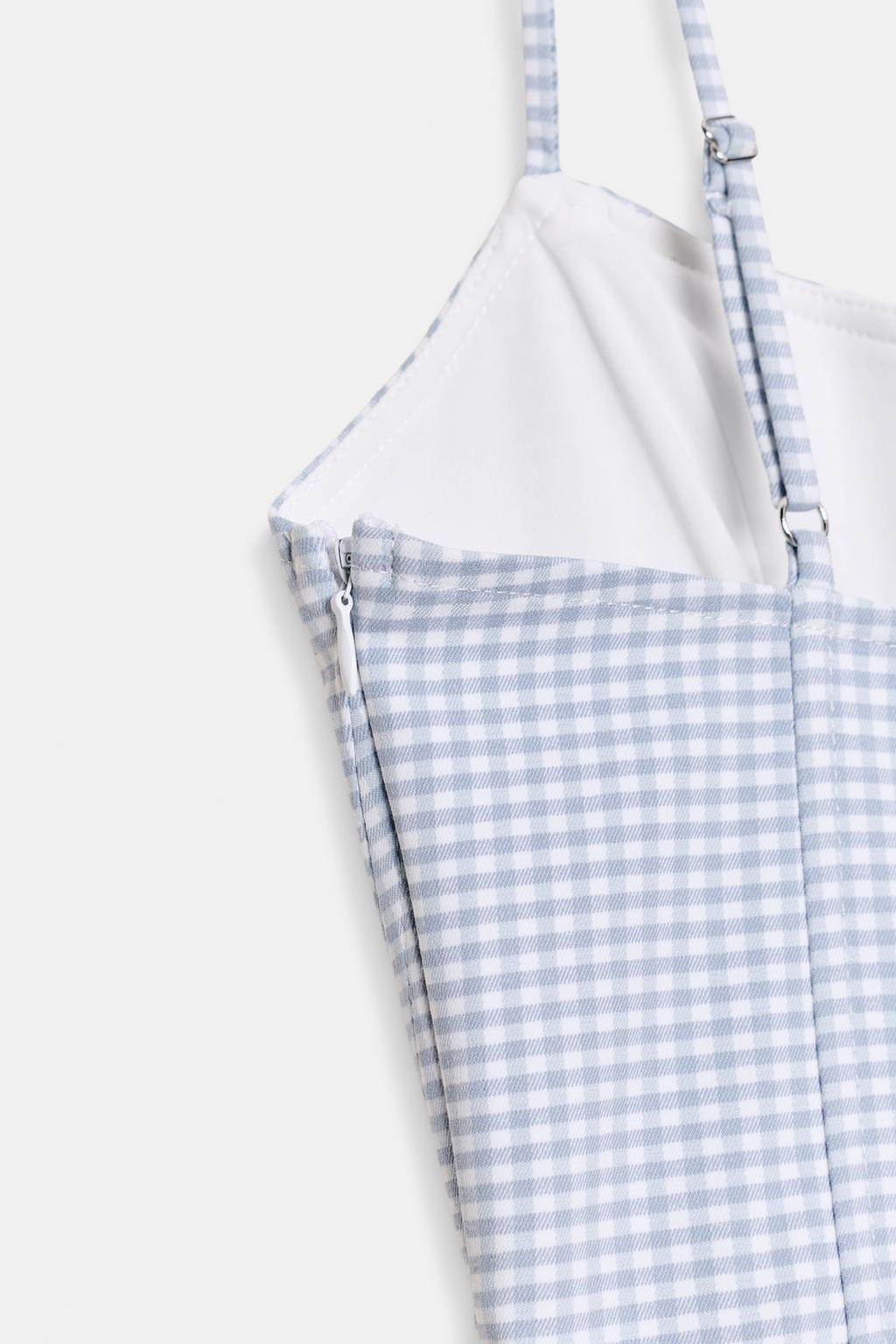 ПЛАТЬЕ-КОРСЕТ В КЛЕТКУ ВИШИ С ОБЪЕМНОЙ ЮБКОЙ