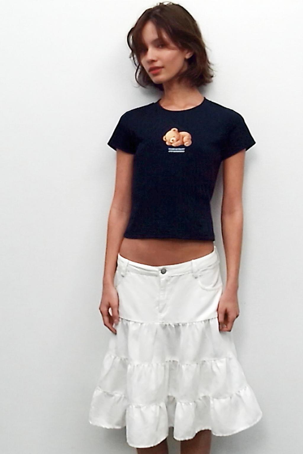 ФУТБОЛКА С КОРОТКИМИ РУКАВАМИ И МЕДВЕДЕМ