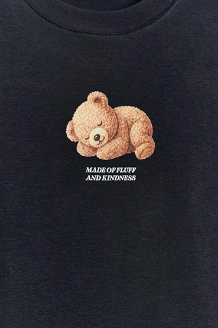 Футболка с короткими рукавами и медведем- Заказать в России