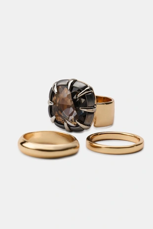 Набор из трех колец с камнем- Заказать в России