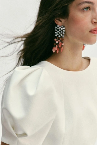 Каскадные серьги со стразами и камнями- Заказать в России