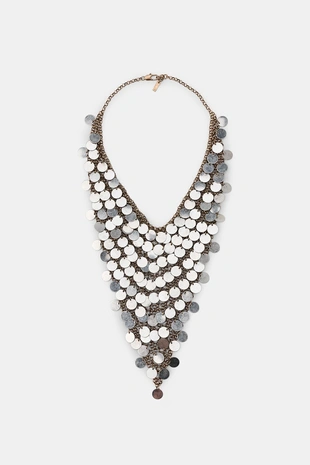 Колье-нагрудник с металлическими пластинами- Заказать в России