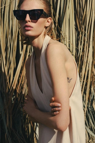 Топ с горловиной халтер и бахромой — Zw Collection- Заказать в России