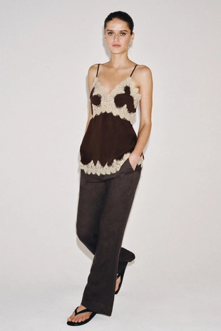 Кружевной топ в бельевом стиле — Zw Collection- Заказать в России