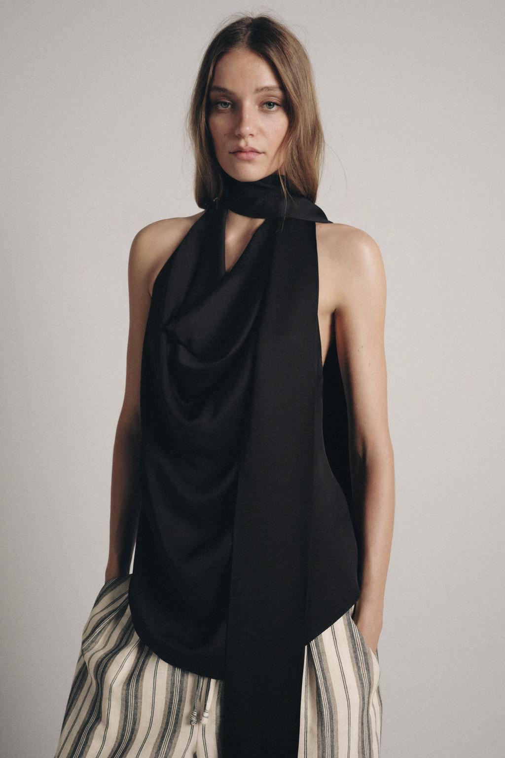 ТОП-ХАЛТЕР С ШАРФОМ И БАХРОМОЙ — ZW COLLECTION