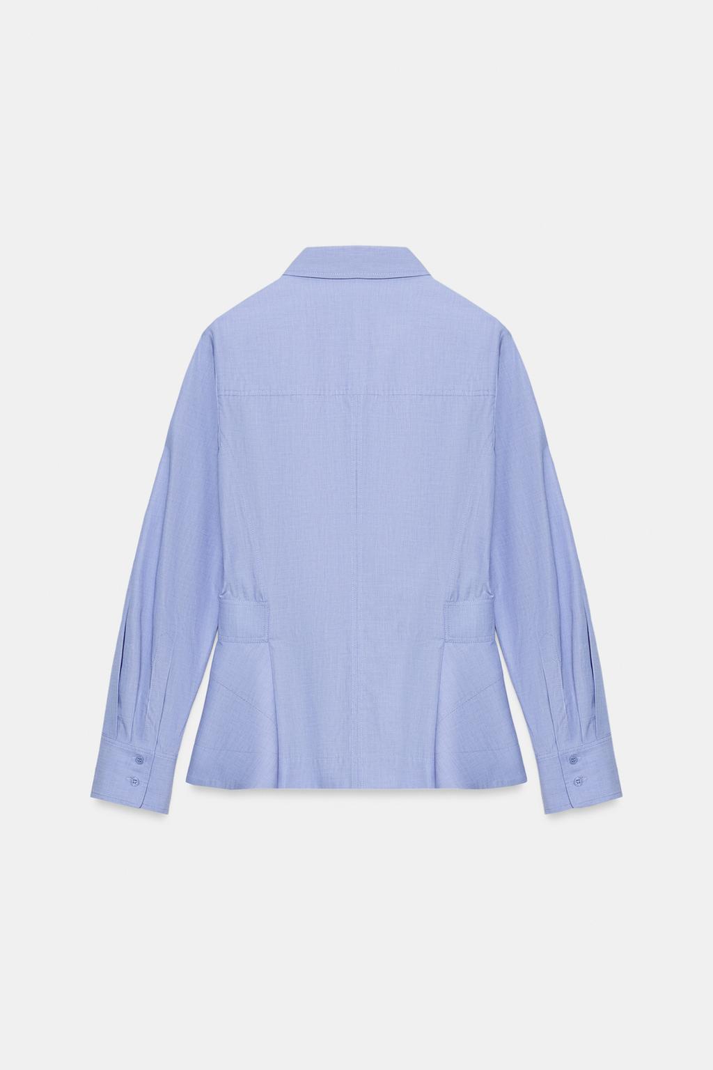 РУБАШКА ИЗ ПОПЛИНА С БАСКОЙ — ZW COLLECTION