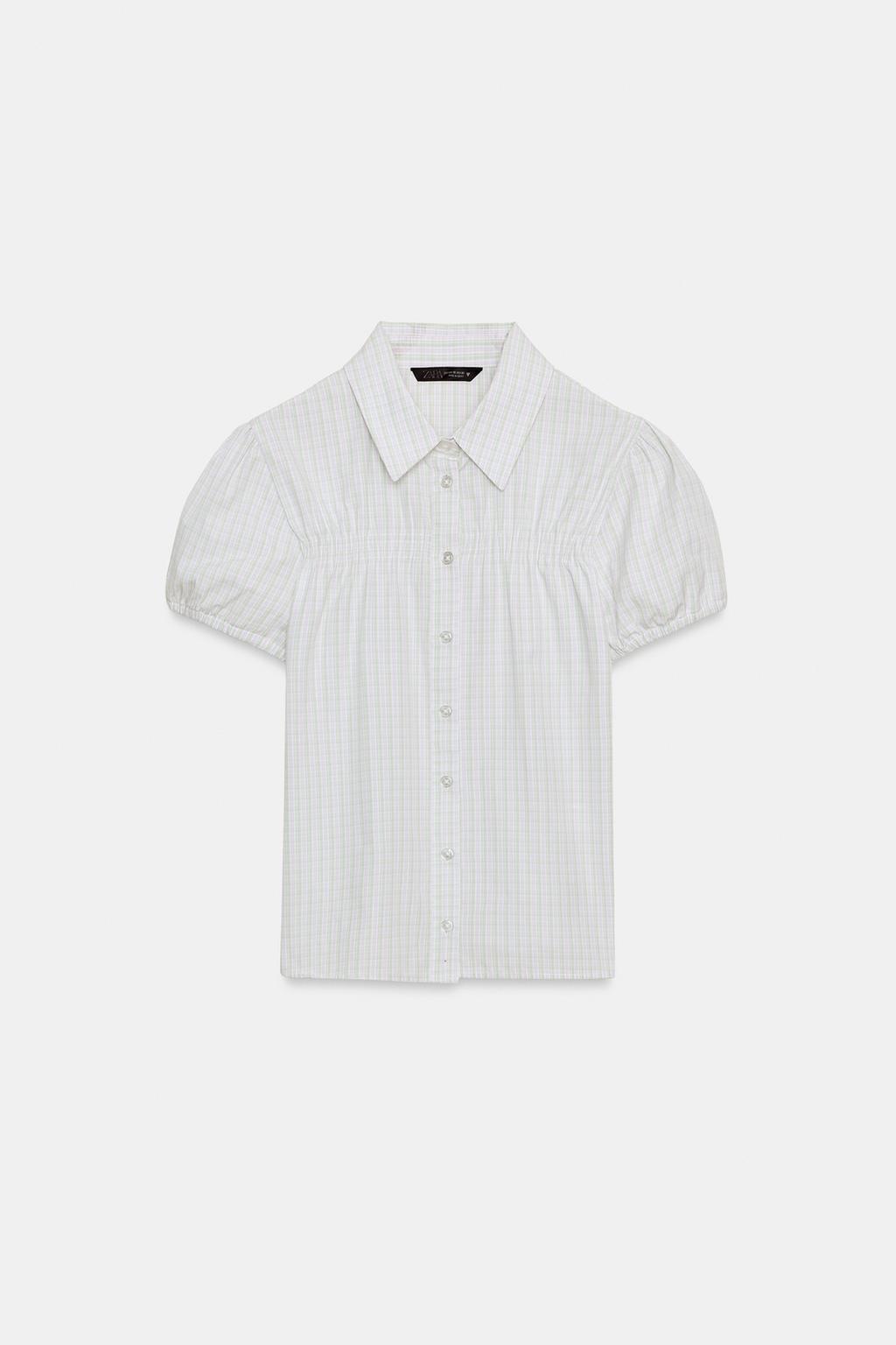 РУБАШКА ИЗ ПОПЛИНА В КЛЕТКУ