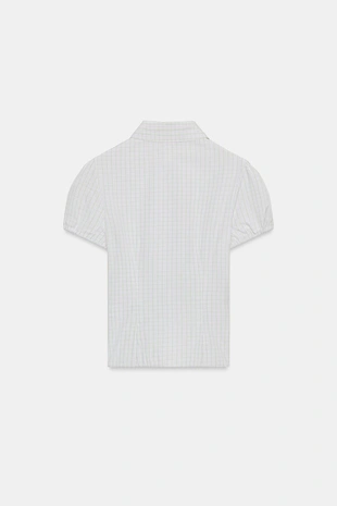 Рубашка из поплина в клетку- Заказать в России