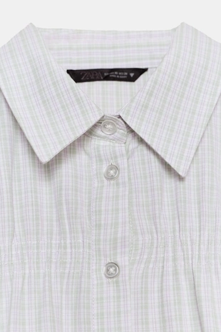 Рубашка из поплина в клетку- Заказать в России