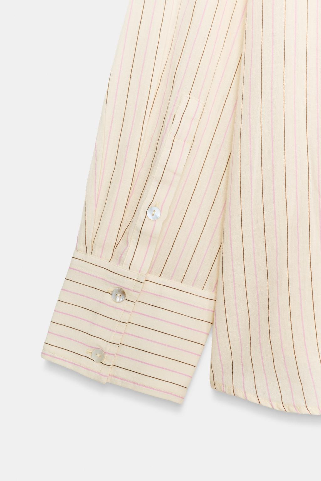 РУБАШКА ОВЕРСАЙЗ ИЗ ГАЗА С КАРМАНОМ