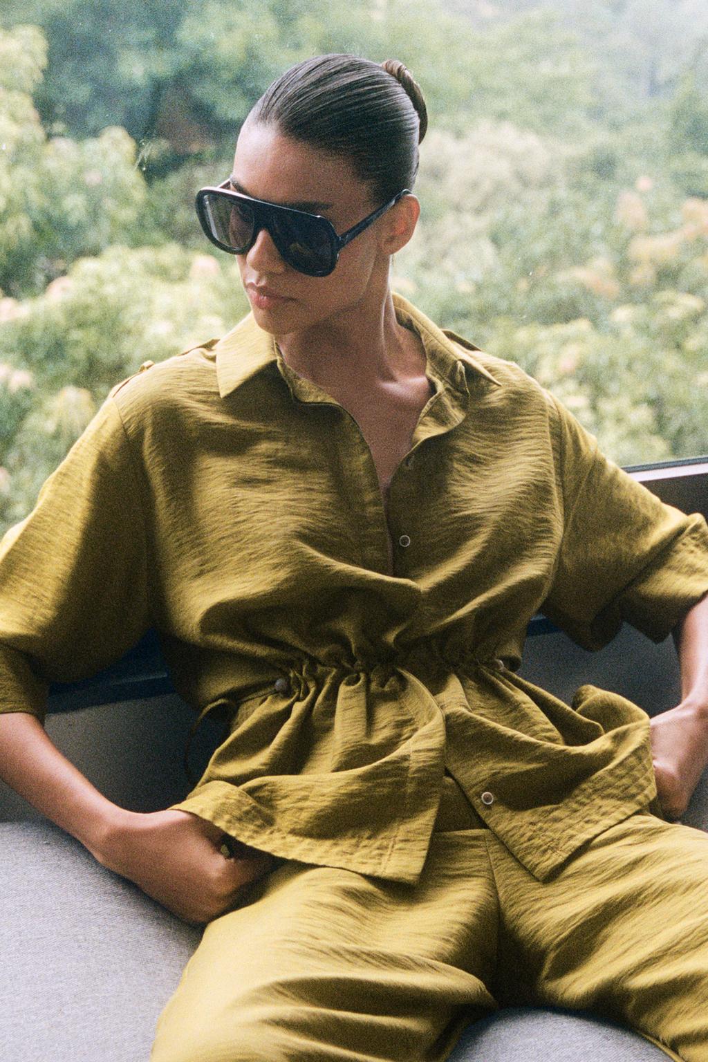 РУБАШКА САФАРИ ИЗ ЛЬНА С ЗАВЯЗКАМИ